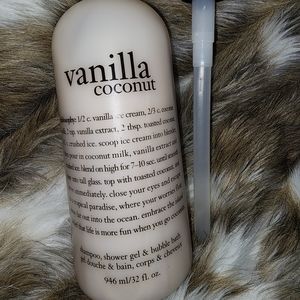 Philosophy Vanilla Coconut shampoo, shower gel, & bubble bath